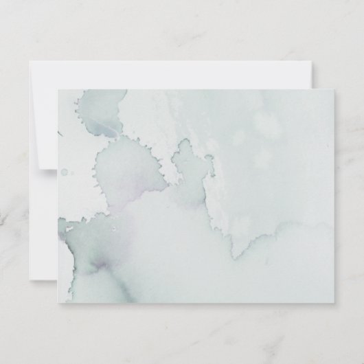 葬式の心感謝してい底的な水の色のハート離れ サンキューカード (裏面)