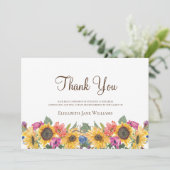 葬式の忌引きヒマワリありがとう サンキューカード (スタンド正面)