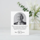 葬式の忌引き白黒サンキューカード サンキューカード (スタンド正面)