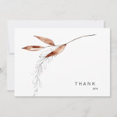 葬式の忌引き秋ありがとう サンキューカード (正面)