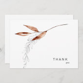 葬式の忌引き秋ありがとう サンキューカード (正面/裏面)