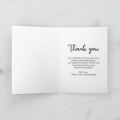 葬式の死別カスタム悔やみや弔慰記念碑 サンキューカード (内部)