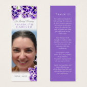 葬式の紫の空花詩の写真ブックマーク (正面&裏面)