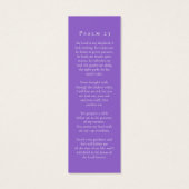 葬式の紫の空花詩の写真ブックマーク (裏面)