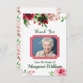 葬式は写真カード感謝していしています サンキューカード (正面/裏面)