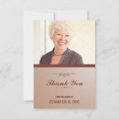 葬式は写真カード感謝していしています サンキューカード (正面)