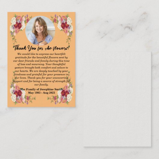 葬式は死後の花をありがとう ノートカード (正面/裏面)