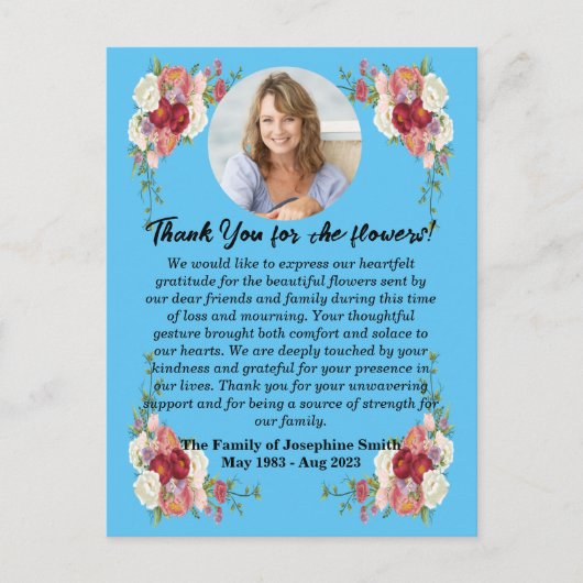 葬式は死後の花をありがとう ポストカード (正面)