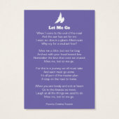 葬式は私に鳩祈りの言葉詩パープルカードを行く (裏面)