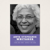 葬式は私に鳩祈りの言葉詩パープルカードを行く (正面)