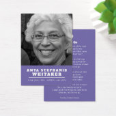 葬式は私に鳩祈りの言葉詩パープルカードを行く (デスク)