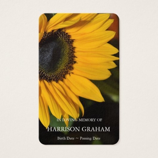 葬式ひまわり記念祈りの言葉共感表 (正面)