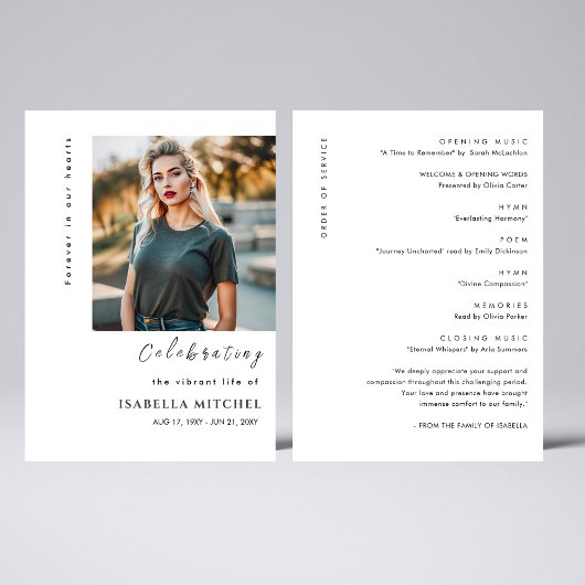 葬式エレガントの順番 招待状