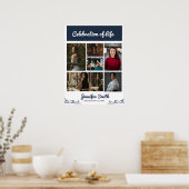 葬式エレガントウェルカムサインコラージュ ポスター (キッチン)