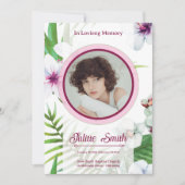 葬式エレガントプログラムカードテンプレート (正面)