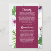 葬式エレガントプログラムカードテンプレート (裏面)