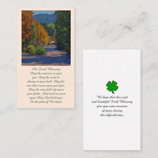 葬式エレガントメモリカードカード 名刺 (正面/裏面)