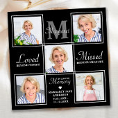 葬式エレガント写真コラージュ記念悔やみや弔慰 サンキューカード