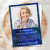 葬式エレガント記念カスタム写真悔やみや弔慰 サンキューカード