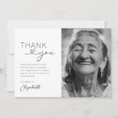 葬式エレガント記念写真サンキューカード サンキューカード (正面)