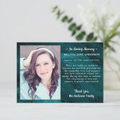 葬式エレガント記念写真悔やみや弔慰 サンキューカード (スタンド正面)