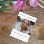 葬式エレガント記念写真祈りの言葉カード 名刺