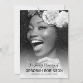 葬式エレガント記念写真 サンキューカード (裏面)