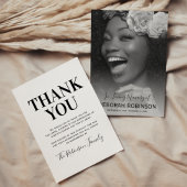 葬式エレガント記念写真 サンキューカード