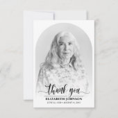 葬式エレガント記念写真 サンキューカード (正面)