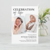 葬式エレガント記念写真 招待状 (スタンド正面)