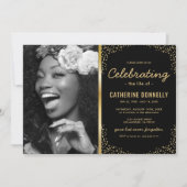 葬式エレガント記念写真 招待状 (正面)