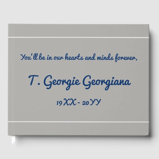 葬式カスタマイズ・記念ゲストブック ゲストブック (正面)