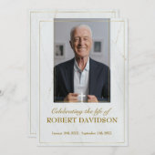 葬式カスタム大理石記念写真台 プログラム (正面/裏面)