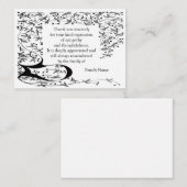 葬式カードの後のコーナーラインアートフレーム ノートカード (正面/裏面)