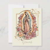 葬式グアダルーペスペインの宗教的にありがとう サンキューカード (正面)
