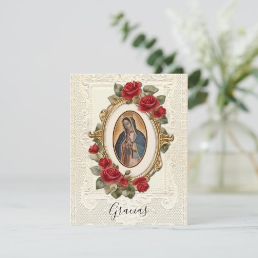 葬式グアダルーペスペインの宗教的にありがとう サンキューカード (スタンド正面)