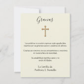 葬式グアダルーペスペインの宗教的にありがとう サンキューカード (裏面)