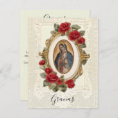 葬式グアダルーペスペインの宗教的にありがとう サンキューカード (正面/裏面)
