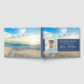 葬式ゲストブックウィズビューティフルビーチデザイン ゲストブック (全面)