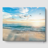 葬式ゲストブックウィズビューティフルビーチデザイン ゲストブック (裏面)