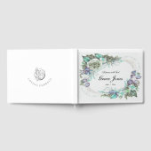 葬式ゲストブックフローラオンホワイトカスタマイズ ゲストブック (全面)