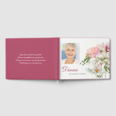 葬式ゲストブック |ソフト花模様 ゲストブック (全面)