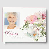 葬式ゲストブック |ソフト花模様 ゲストブック (正面)