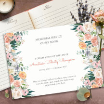 葬式ゲストブック |水彩バラ1