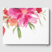 葬式ゲストブック |花模様と写真 ゲストブック (裏面)