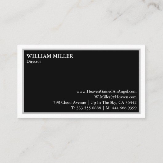 葬式コンテンポラリー役員 | 生命の木 名刺 (裏面)