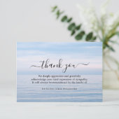 葬式サンキューノートブレスレット海 |忌引 サンキューカード (スタンド正面)