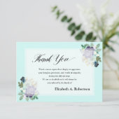 葬式サンキューパープルフローラ サンキューカード (スタンド正面)