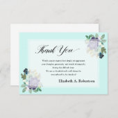 葬式サンキューパープルフローラ サンキューカード (正面/裏面)