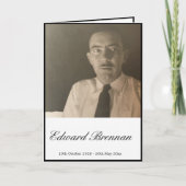 葬式シンプルエレガント写真受注式カード 招待状 (正面)